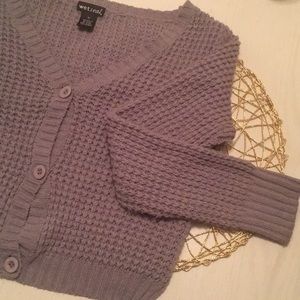Knitted gray cardigan